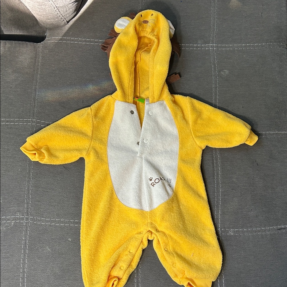 Yellow Lion Kids One Piece Costume
